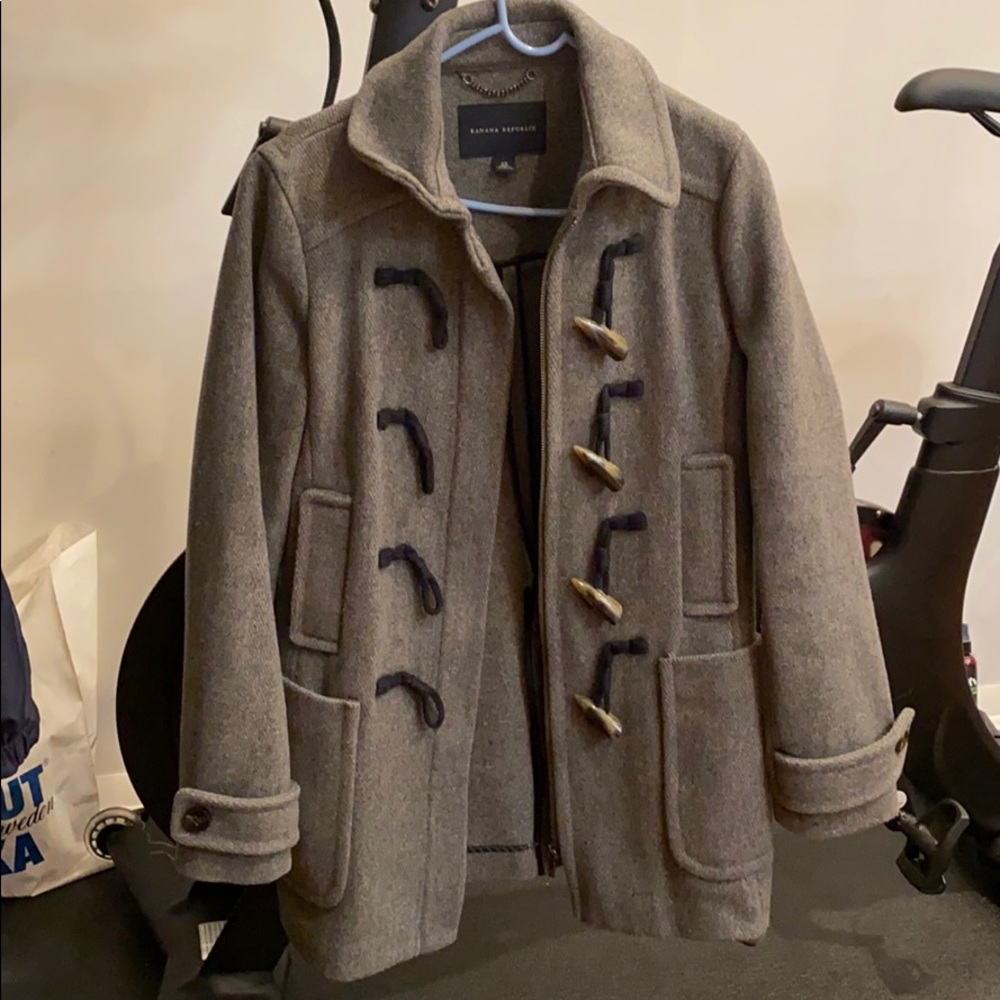 Banana Republic Toggle Gray Wool Coat XS